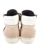Rick Owens Suede Colorblock Pattern Sneakers