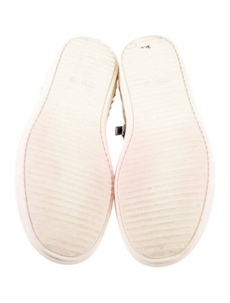 Rick Owens Suede Colorblock Pattern Sneakers