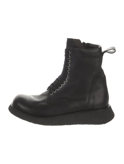 Rick Owens Leather Combat Boots