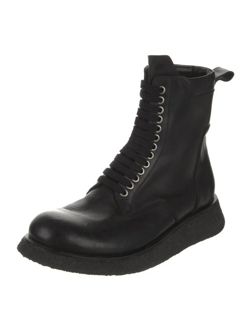 Rick Owens Leather Combat Boots