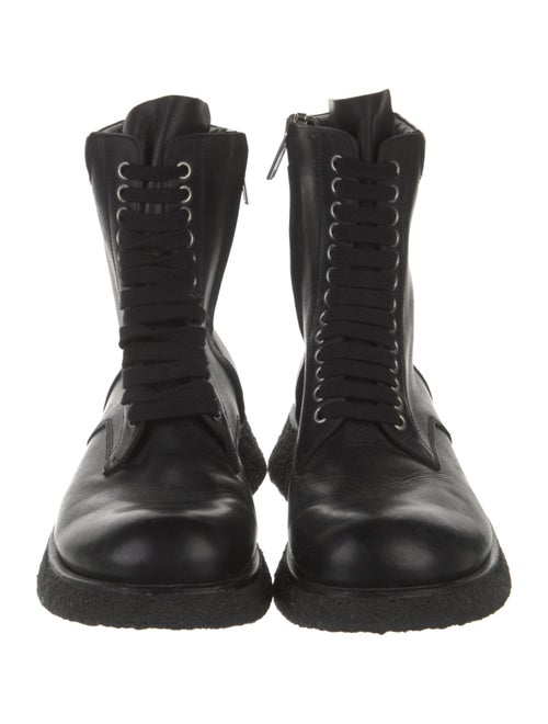 Rick Owens Leather Combat Boots