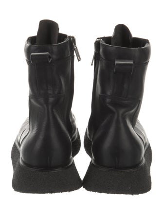 Rick Owens Leather Combat Boots