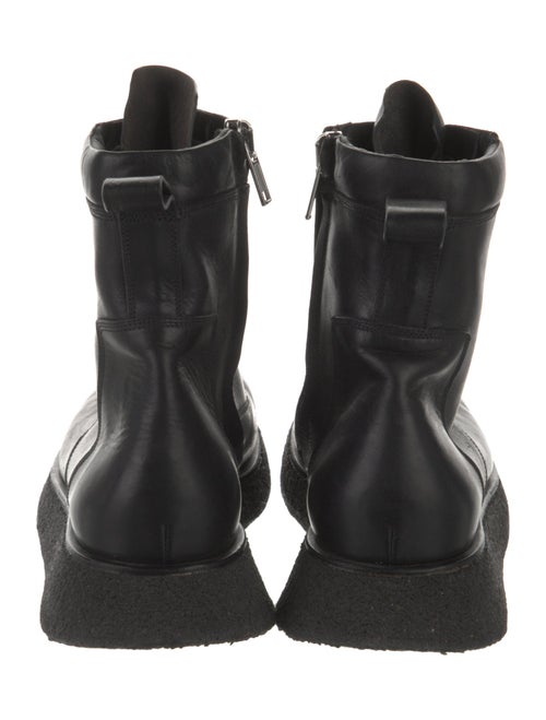 Rick Owens Leather Combat Boots