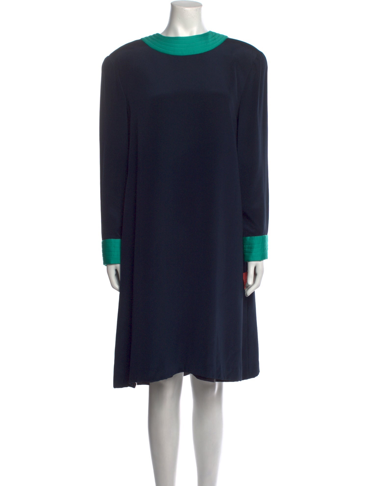 Richilene Crew Neck Knee-Length Dress