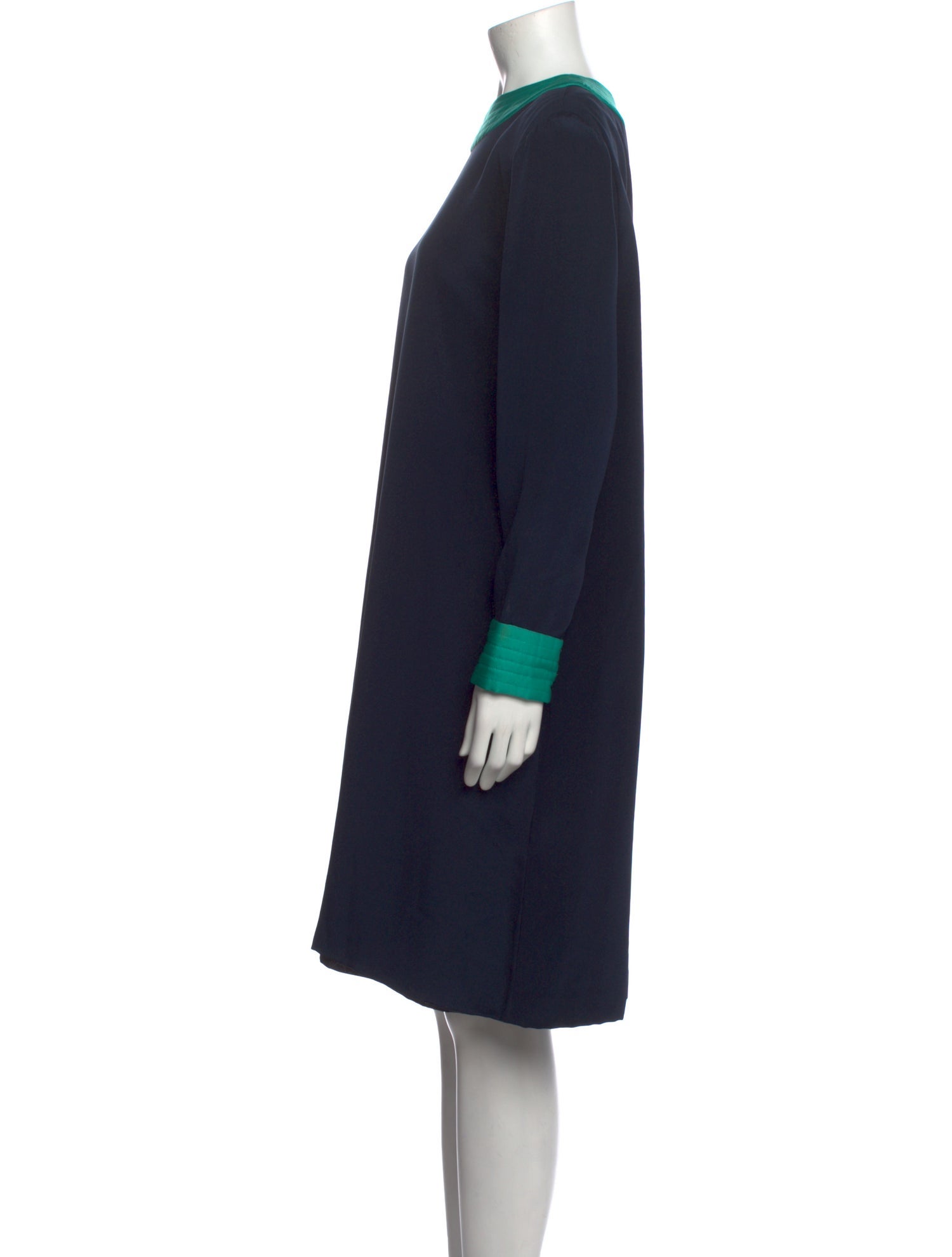 Richilene Crew Neck Knee-Length Dress