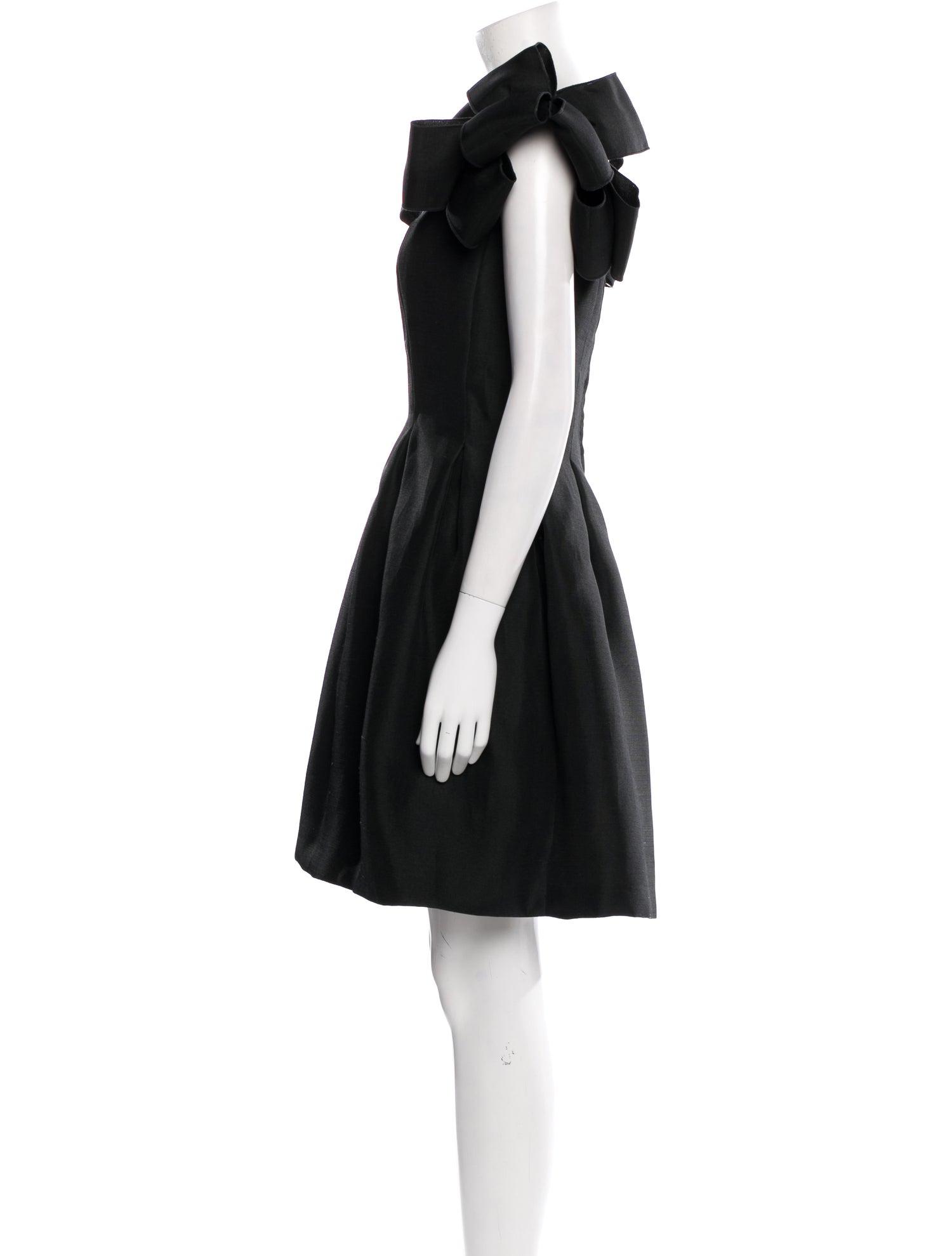 Richilene Square Neckline Knee-Length Dress