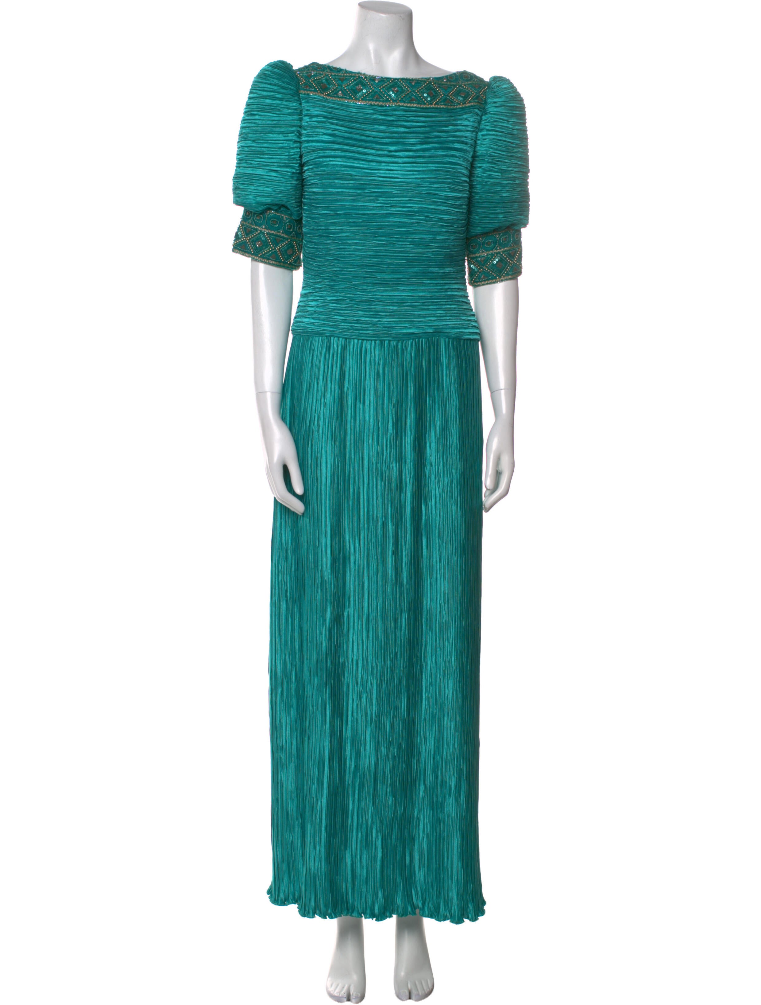 Richilene Bateau Neckline Long Dress