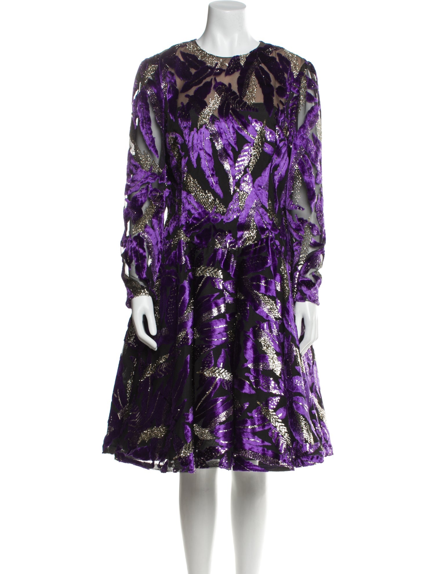 Richilene Printed Knee-Length Dress