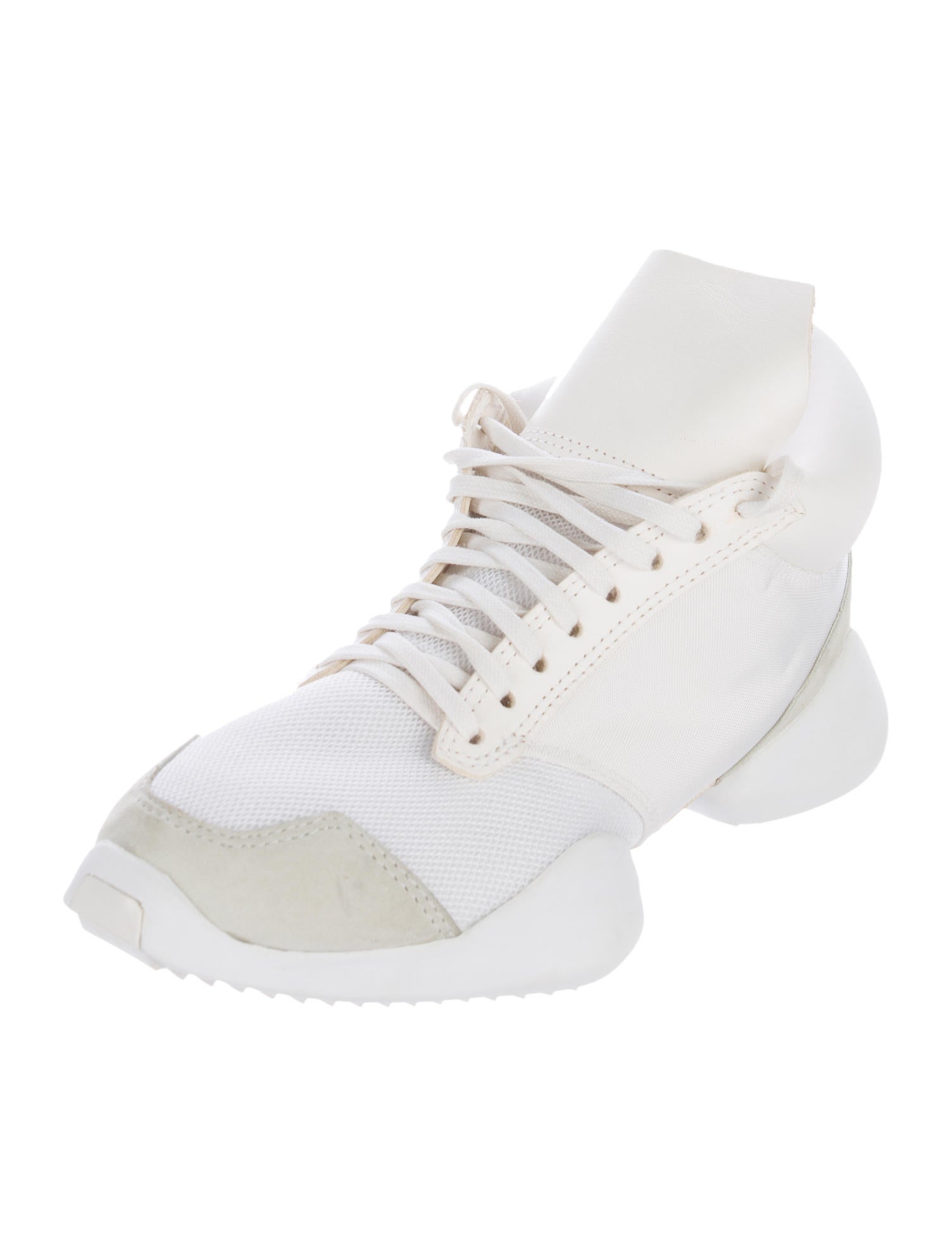 Rick Owens x Adidas Runner Suede-Trimmed Sneakers