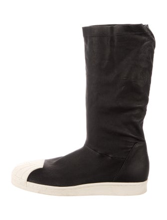 Rick Owens x Adidas RO Superstar Boot Leather Boots
