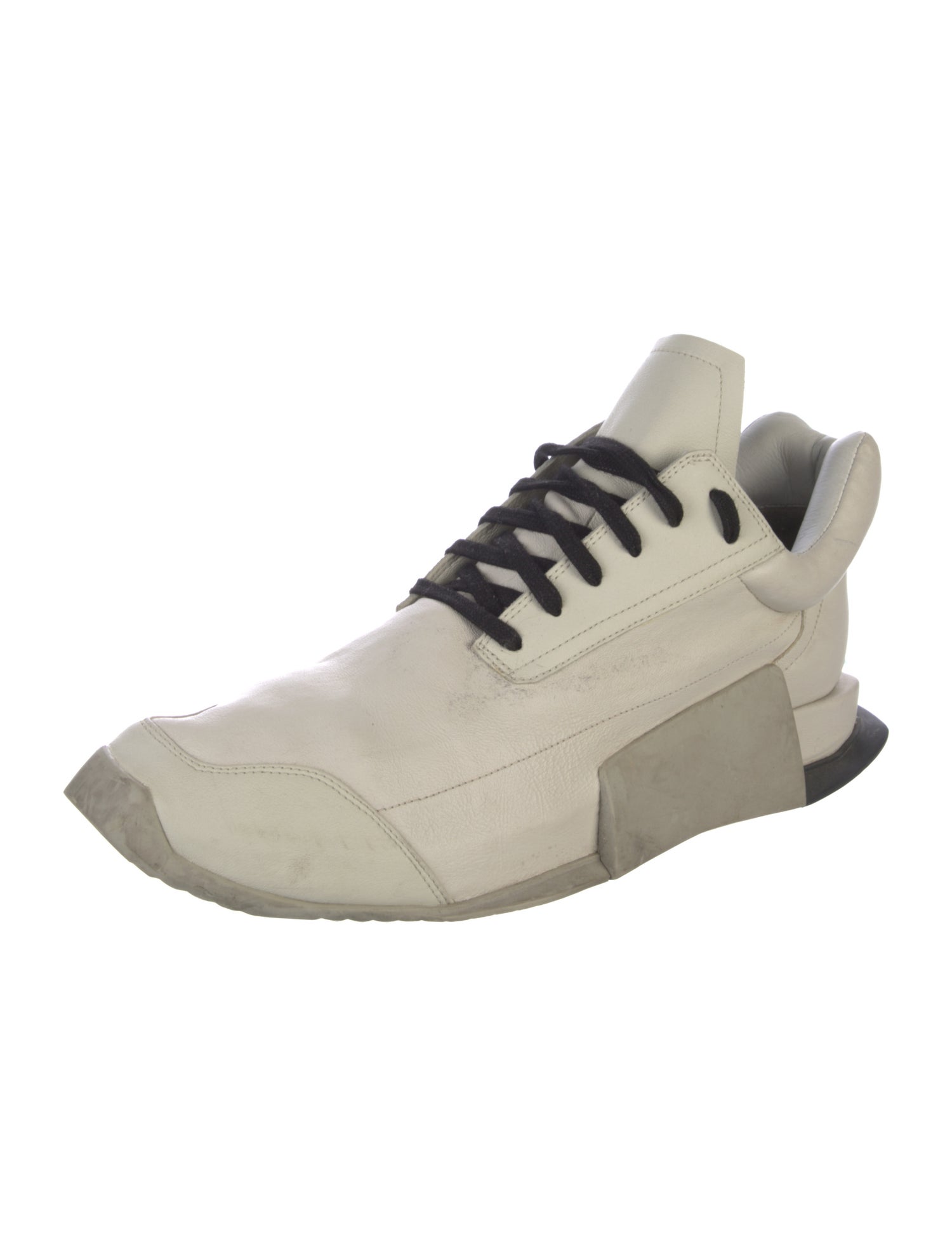 Rick Owens x Adidas Leather Athletic Sneakers