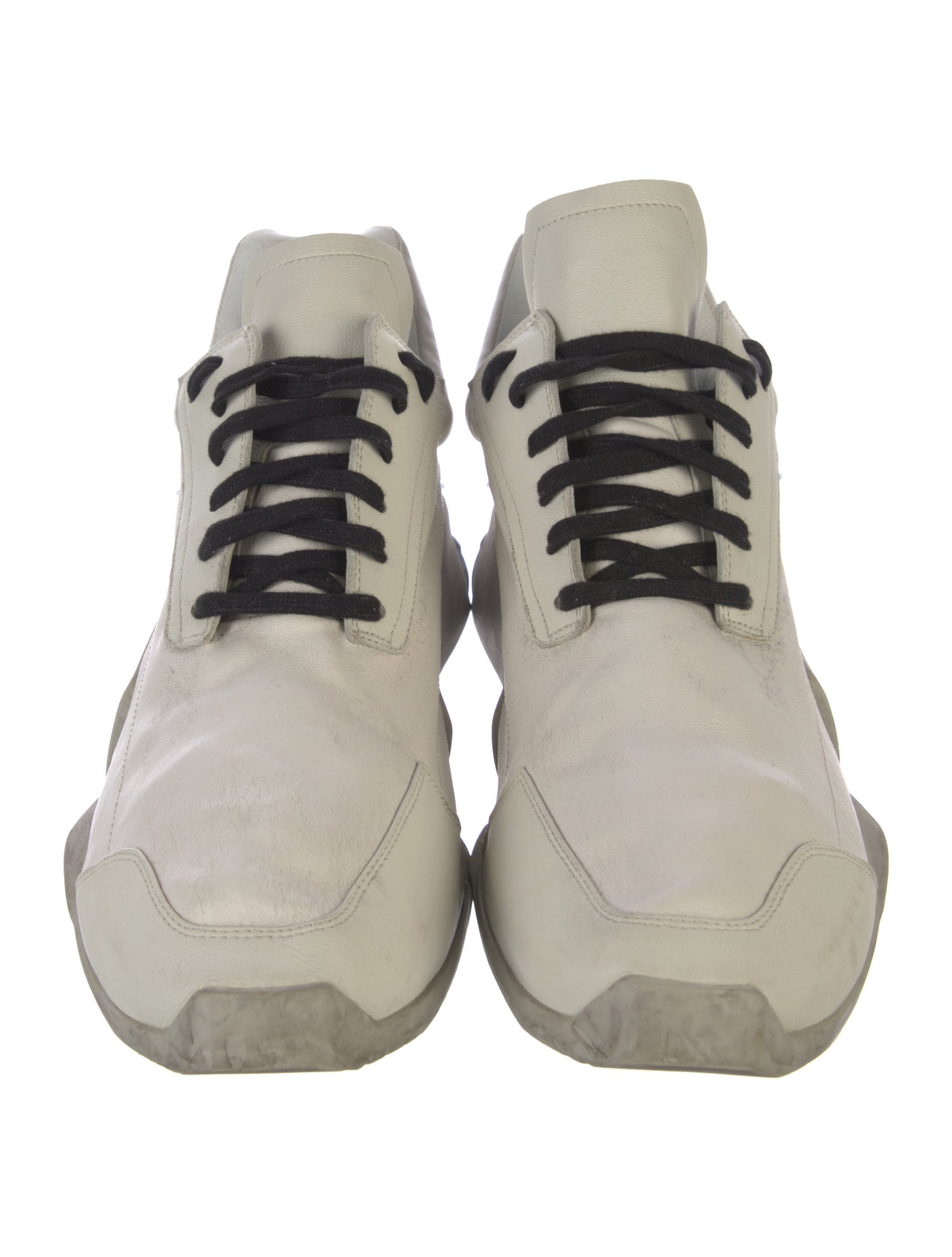Rick Owens x Adidas Leather Athletic Sneakers
