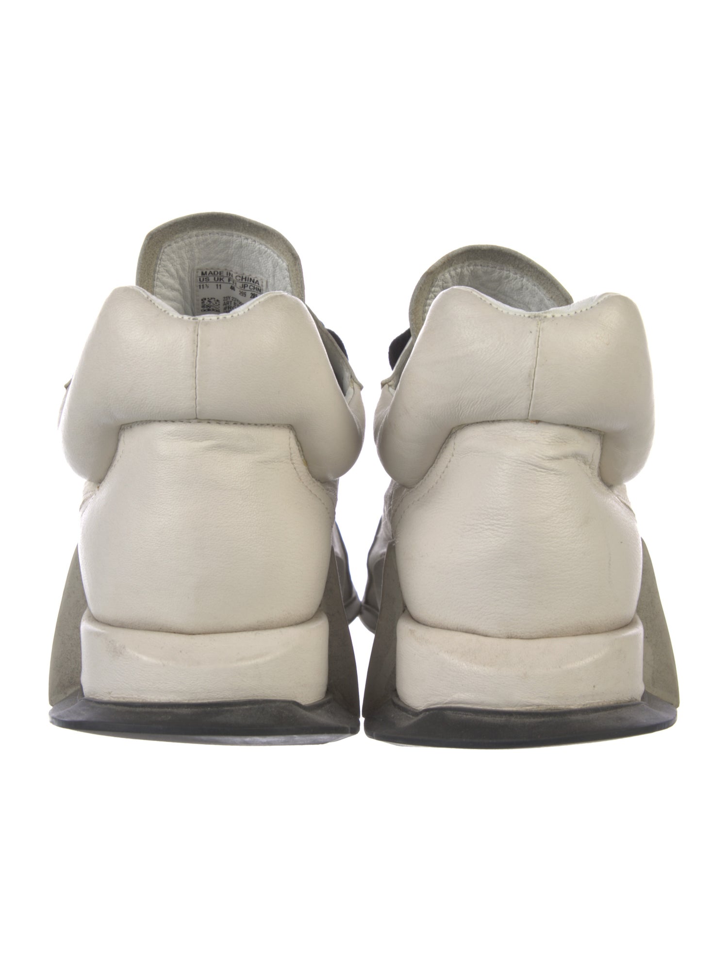 Rick Owens x Adidas Leather Athletic Sneakers