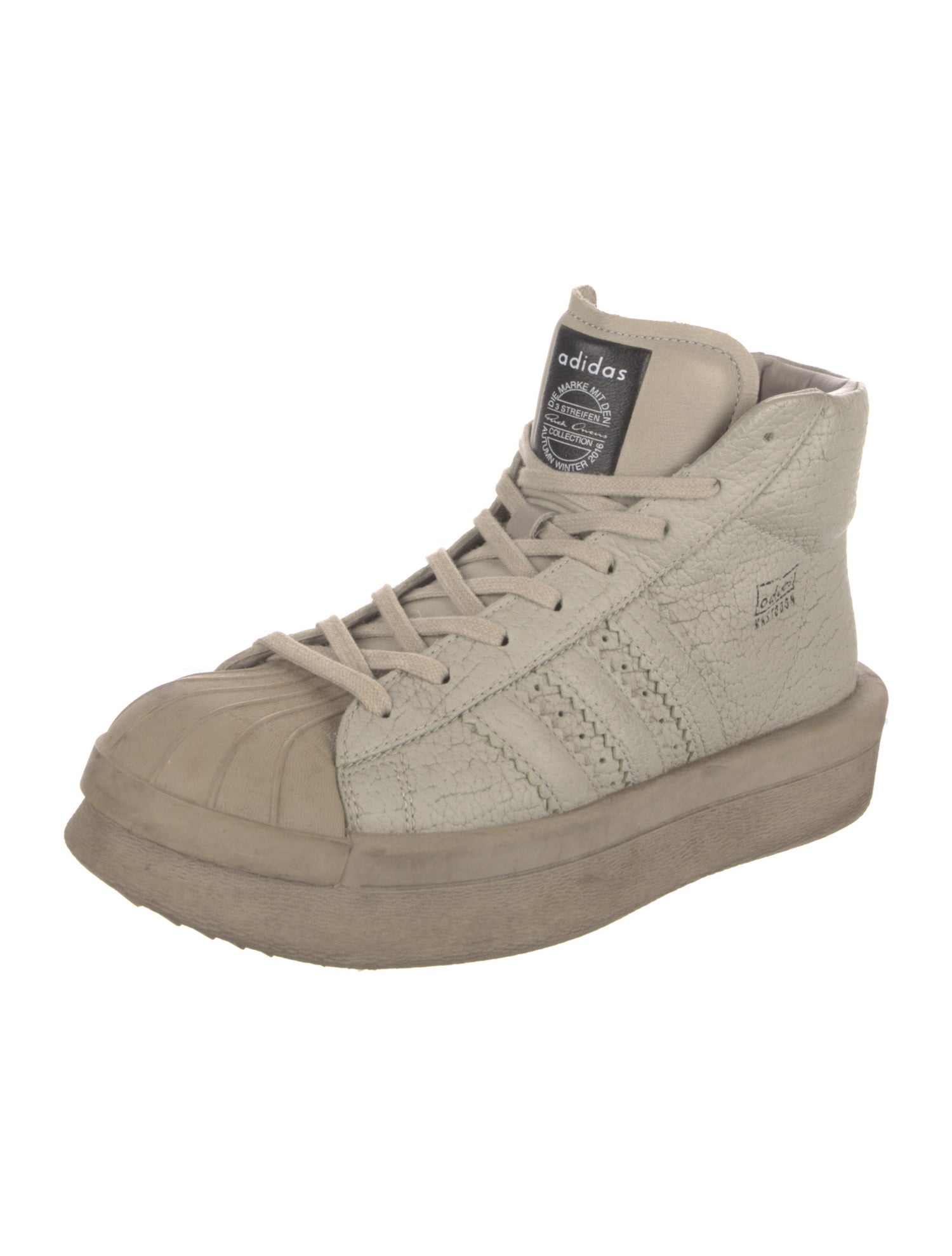 Rick Owens x Adidas Leather Lace-Up Boots