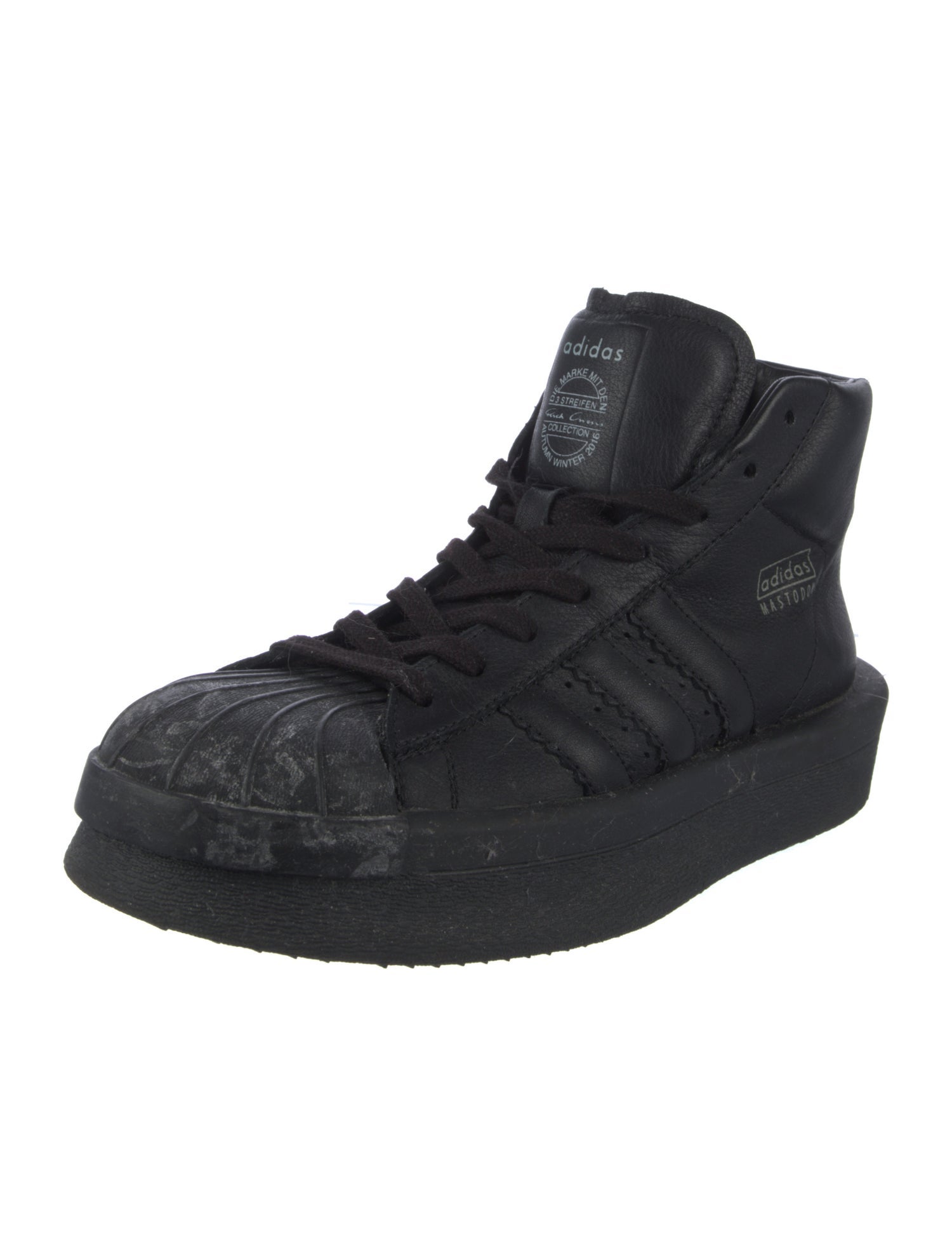 Rick Owens x Adidas Leather Sneakers