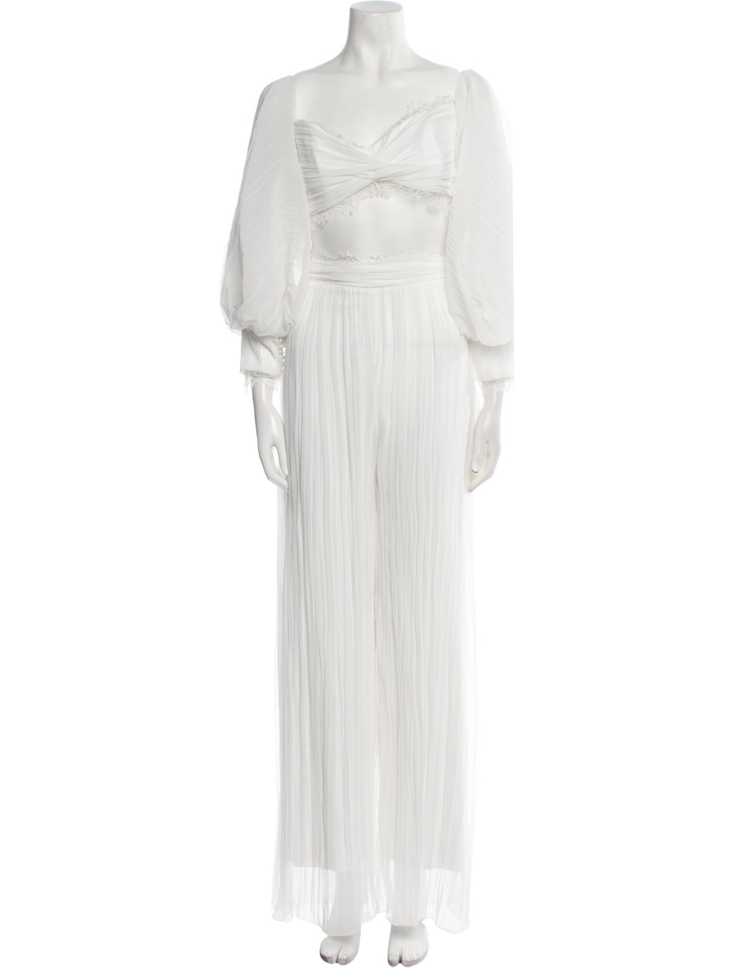 Rime Arodaky Lace Trim Embellishment Pantsuit