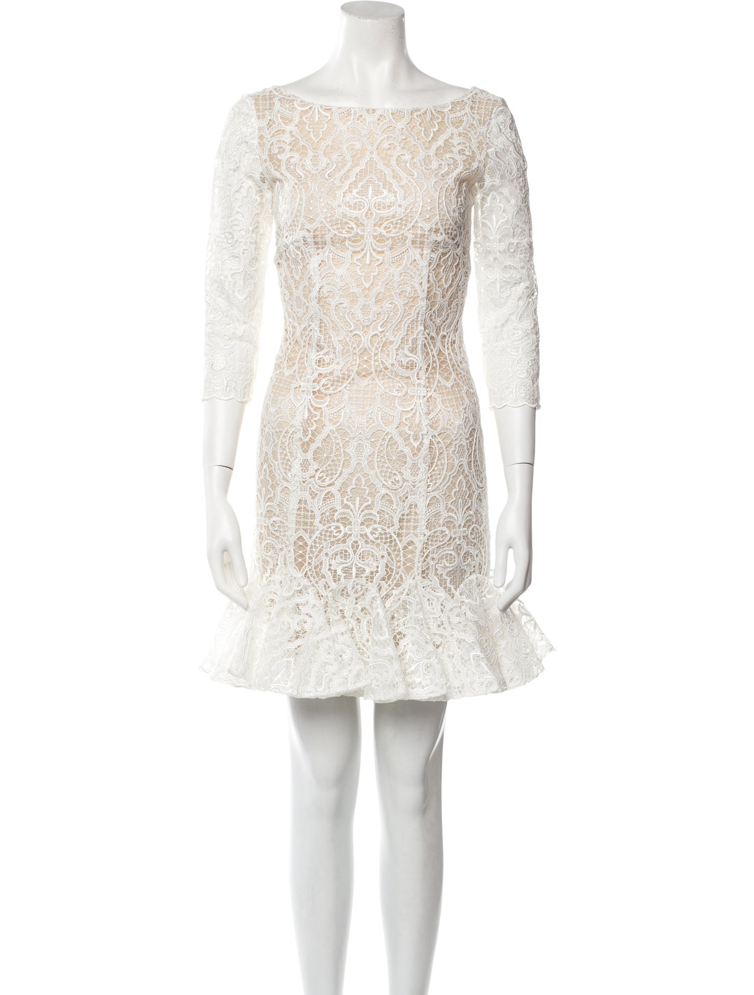 Rime Arodaky Lace Pattern Mini Dress