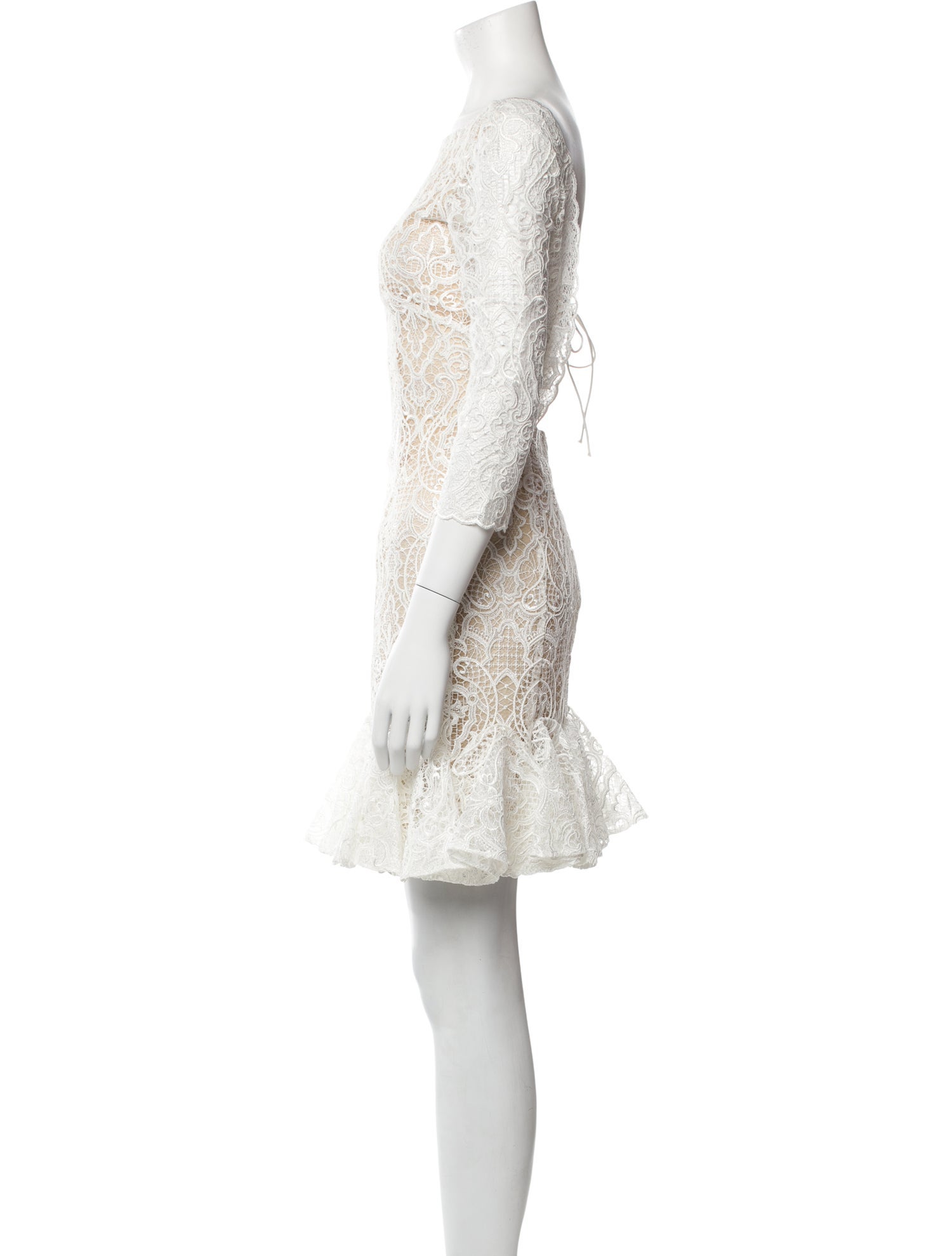 Rime Arodaky Lace Pattern Mini Dress