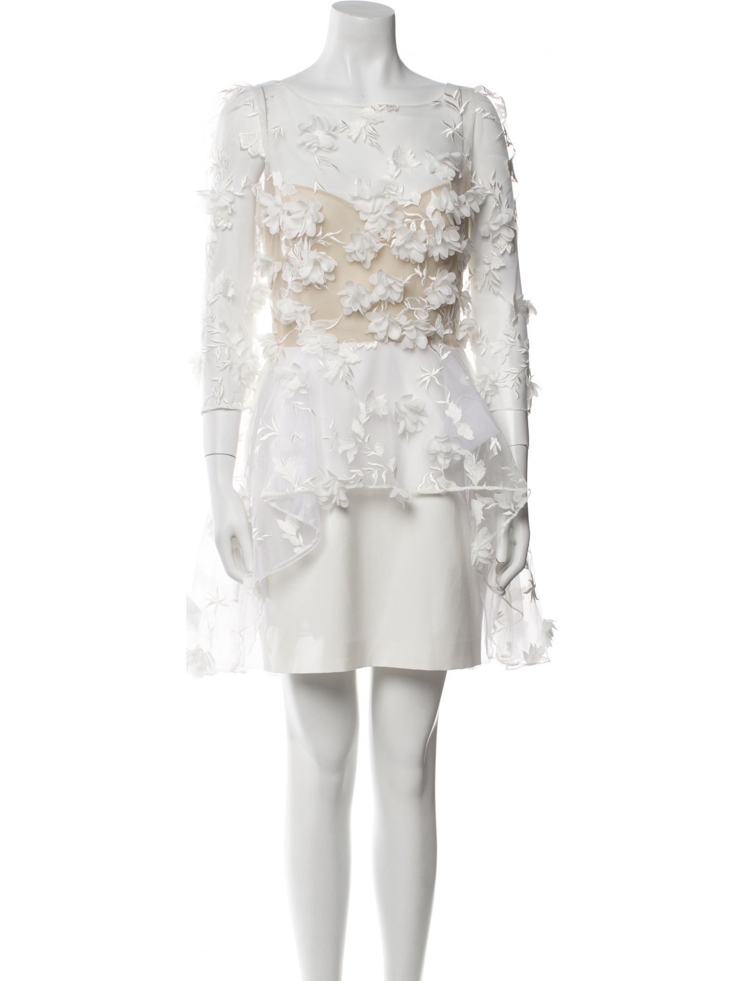 Rime Arodaky Lace Pattern Mini Dress