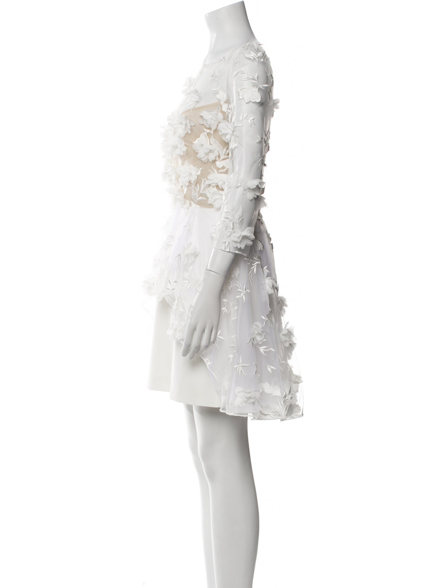 Rime Arodaky Lace Pattern Mini Dress