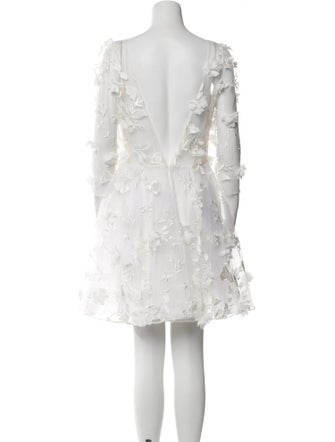 Rime Arodaky Lace Pattern Mini Dress