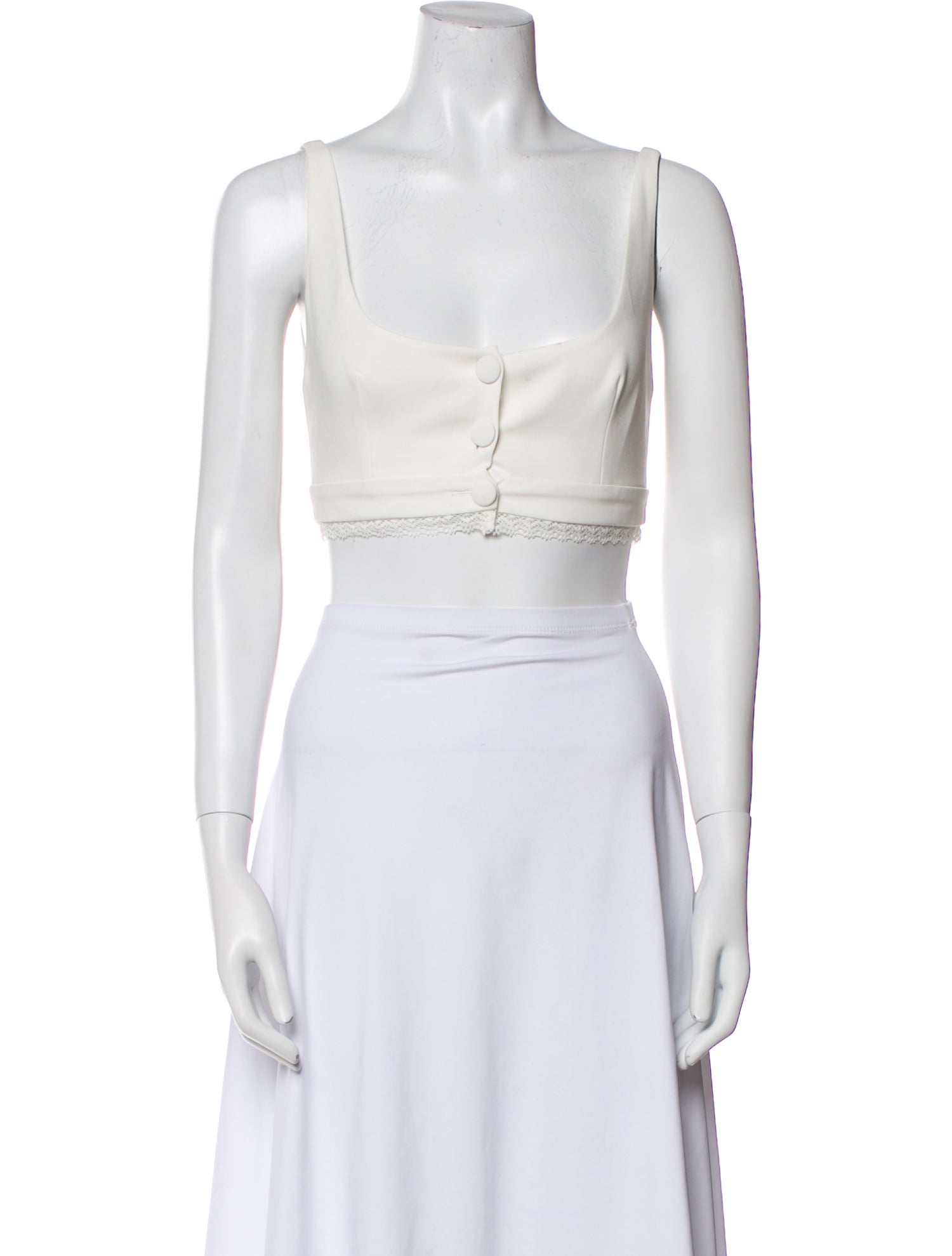 Rime Arodaky Square Neckline Sleeveless Crop Top