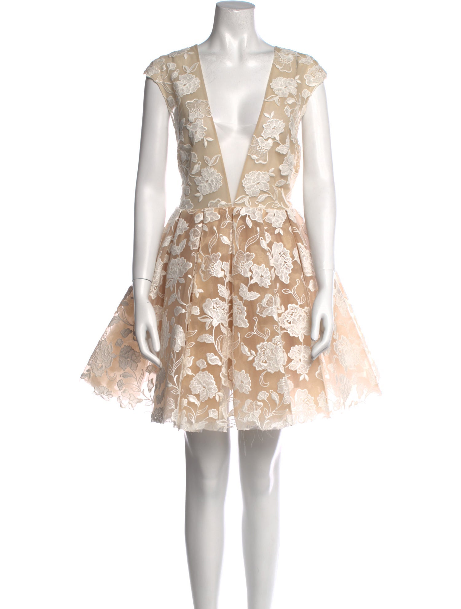 Rime Arodaky Lace Pattern Mini Dress