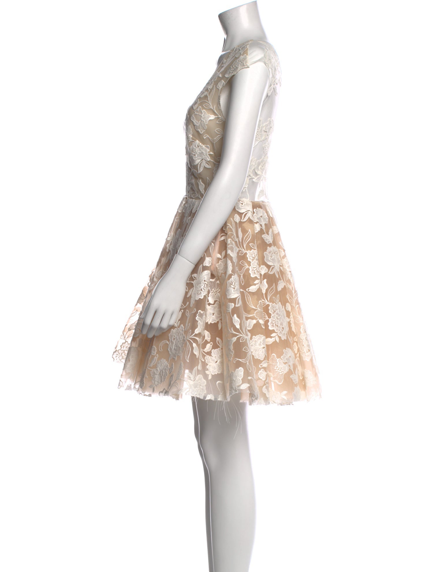 Rime Arodaky Lace Pattern Mini Dress