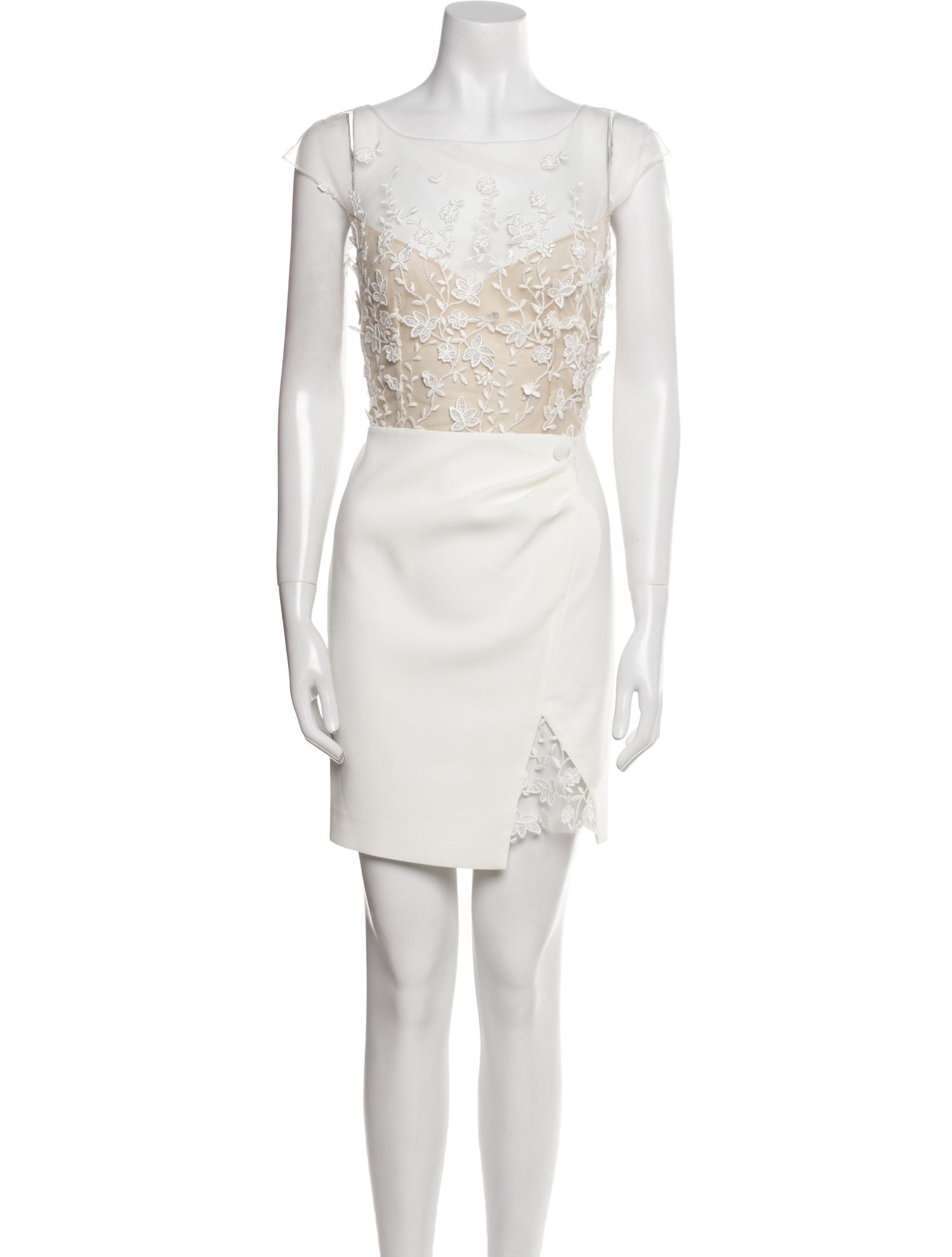 Rime Arodaky Bateau Neckline Mini Dress