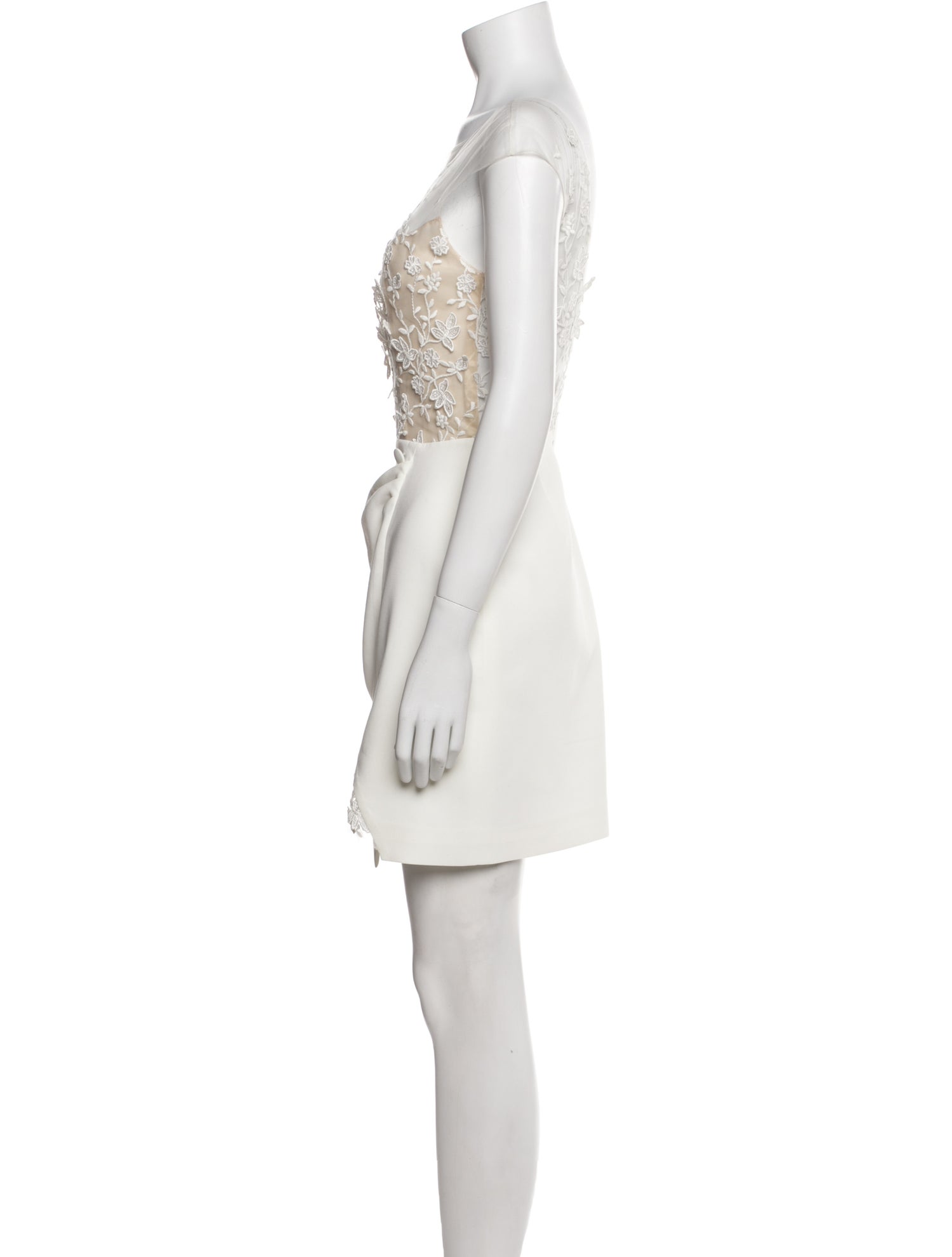 Rime Arodaky Bateau Neckline Mini Dress