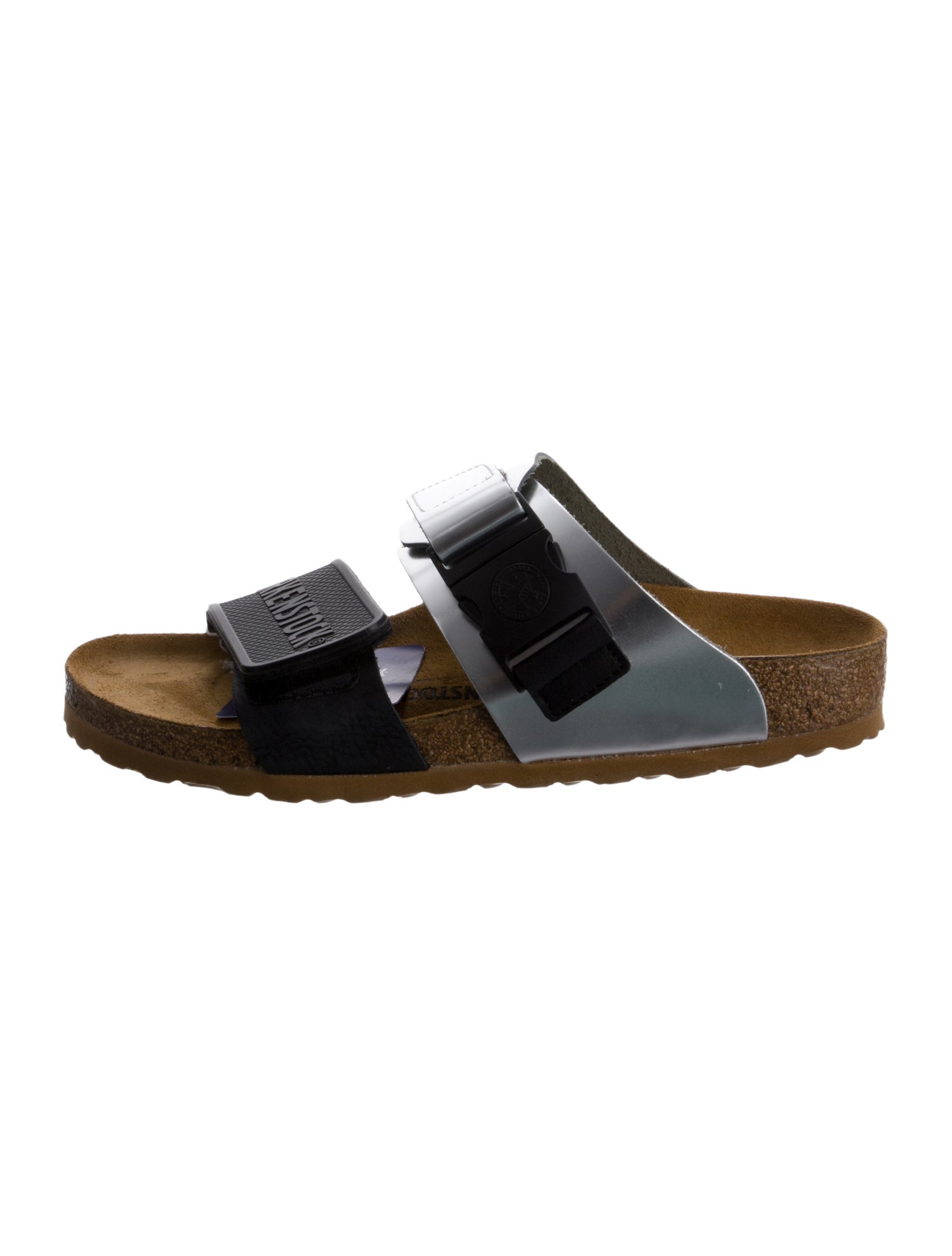 Rick Owens x Birkenstock Leather Colorblock Pattern Slides w/ Tags