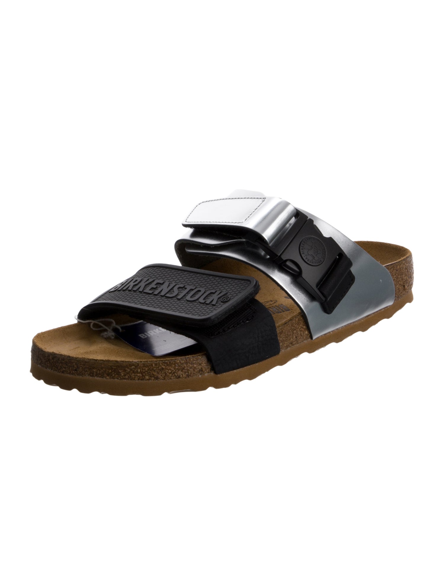 Rick Owens x Birkenstock Leather Colorblock Pattern Slides w/ Tags