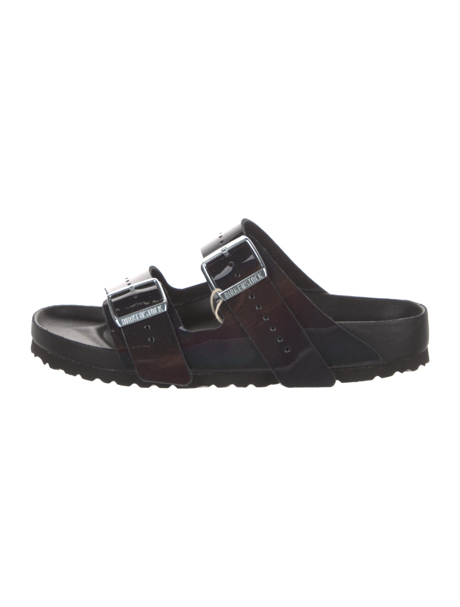 Rick Owens x Birkenstock Patent Leather Studded Accents Slides