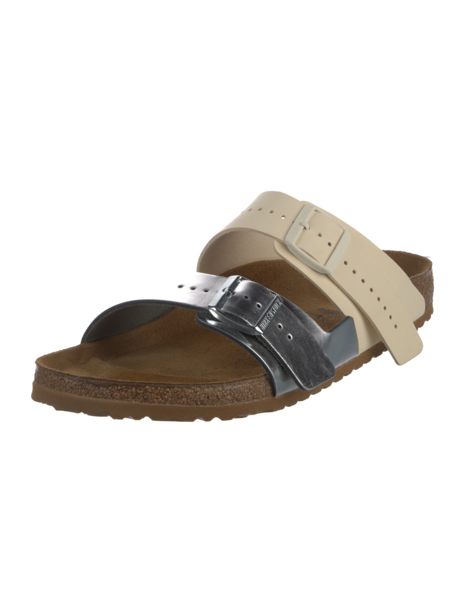 Rick Owens x Birkenstock Leather Colorblock Pattern Slides