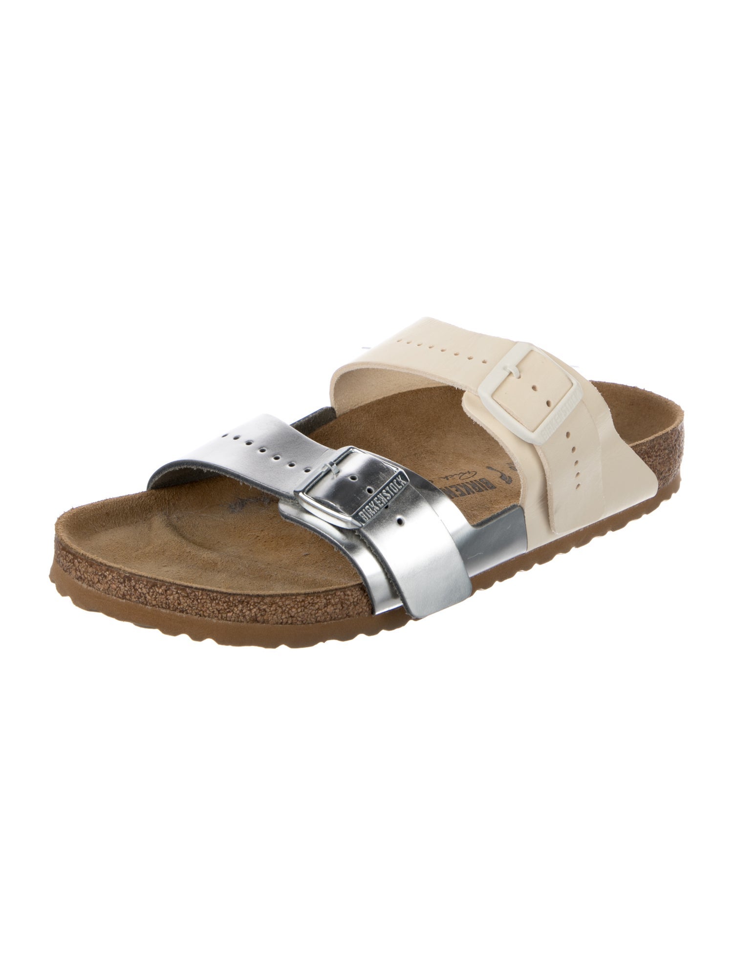 Rick Owens x Birkenstock Leather Colorblock Pattern Slides
