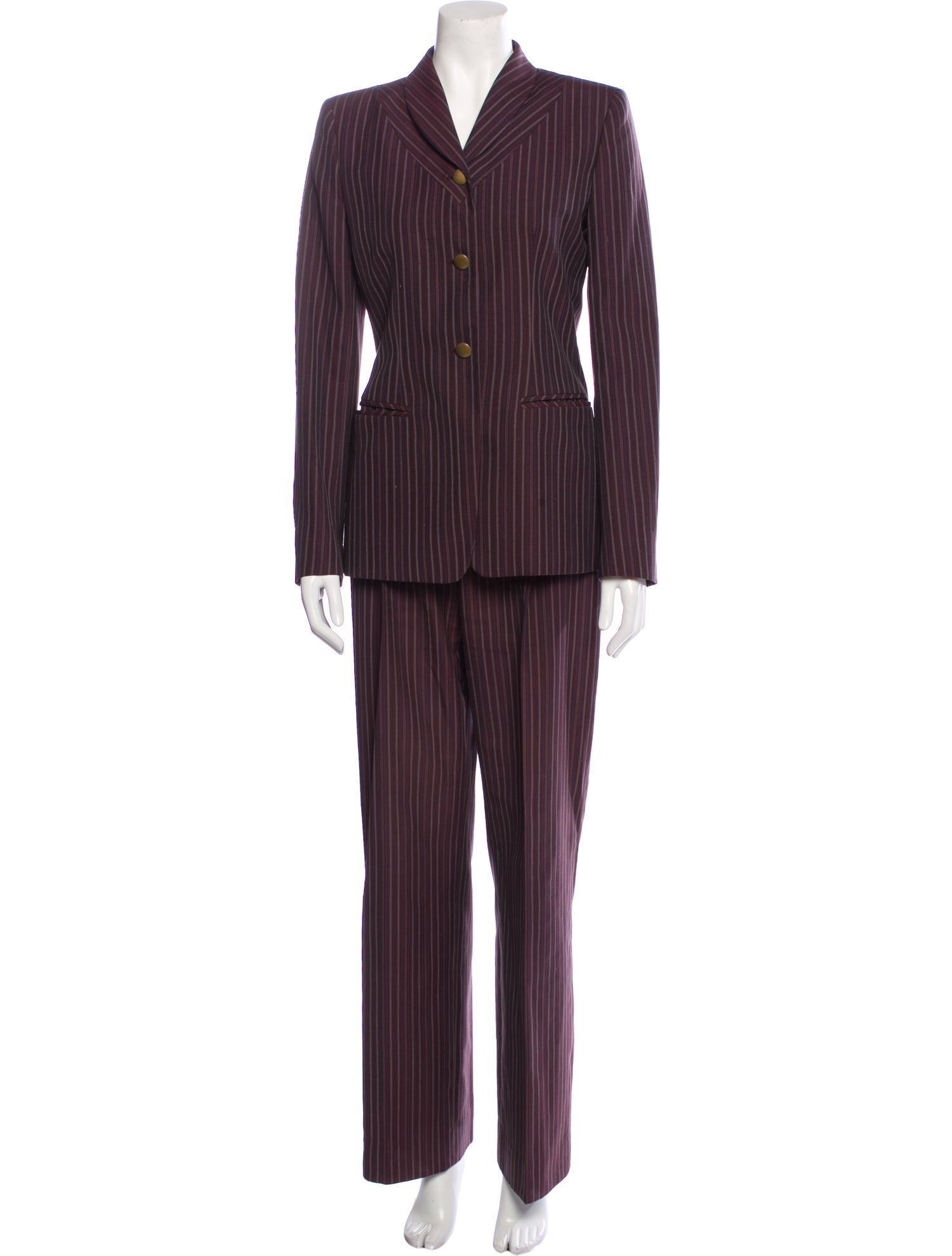 Richard Tyler Vintage Striped Pantsuit