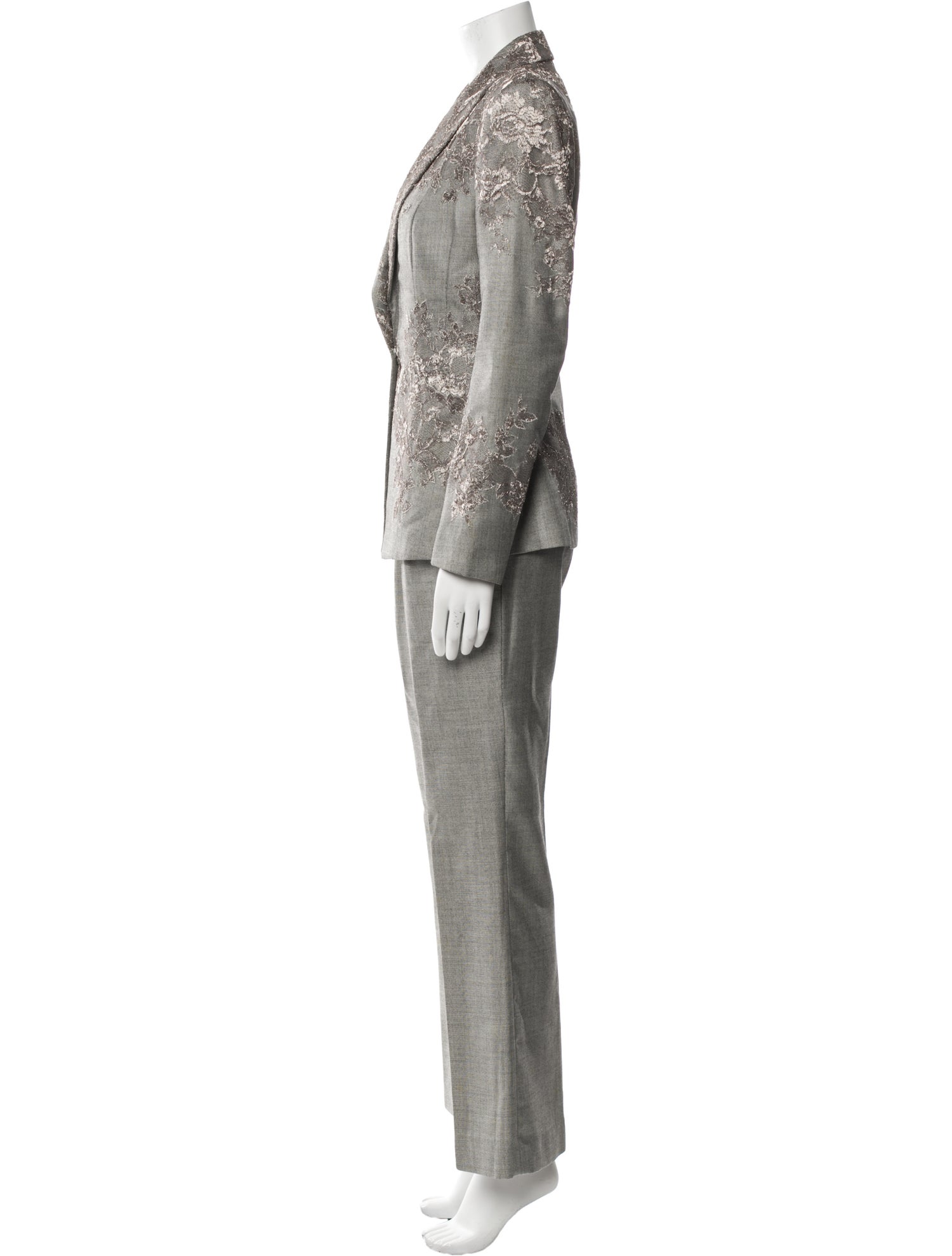 Richard Tyler Vintage Embroidered Accent Pantsuit