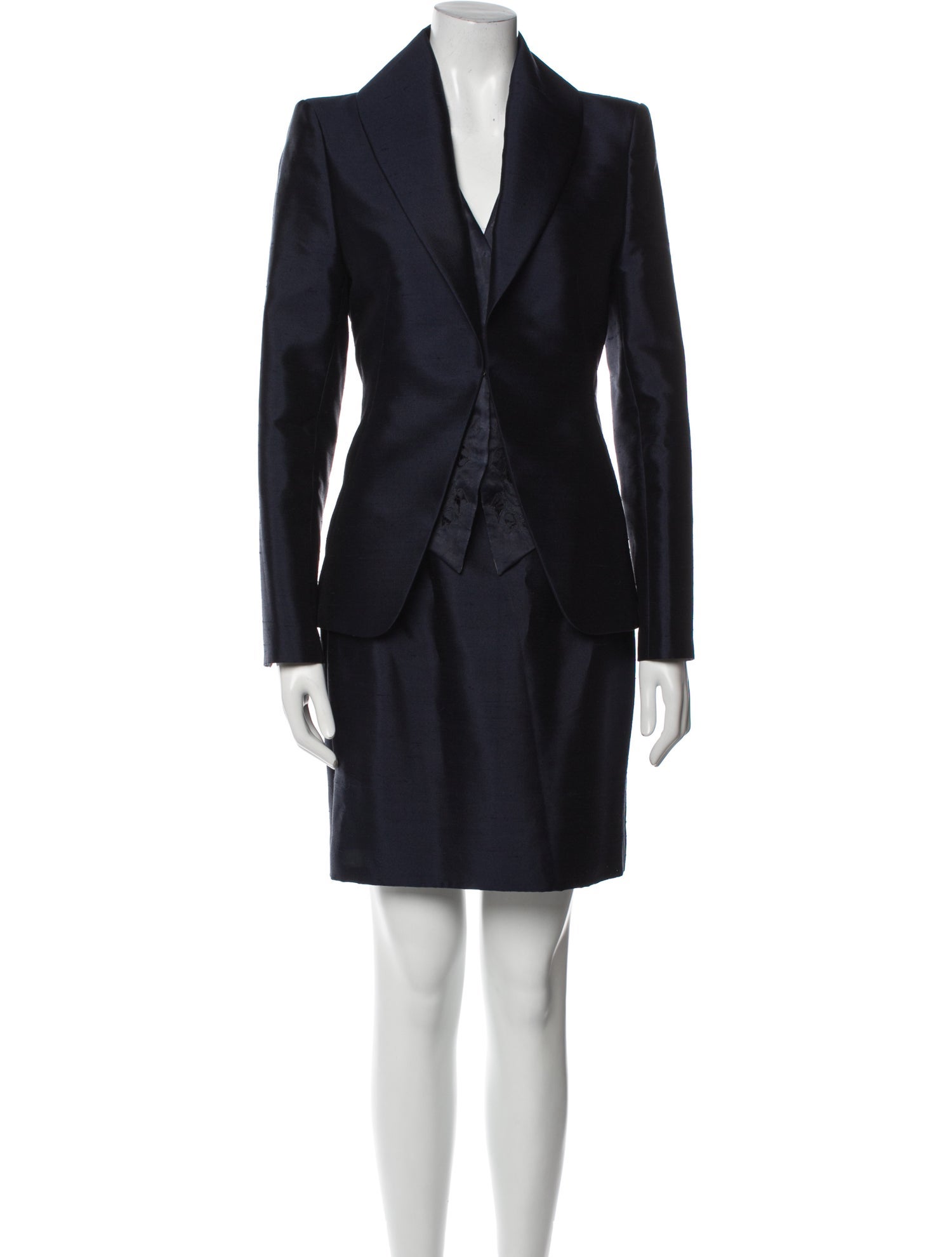 Richard Tyler Vintage Wool Skirt Suit
