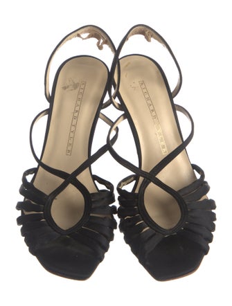 Richard Tyler Satin Slingback Sandals