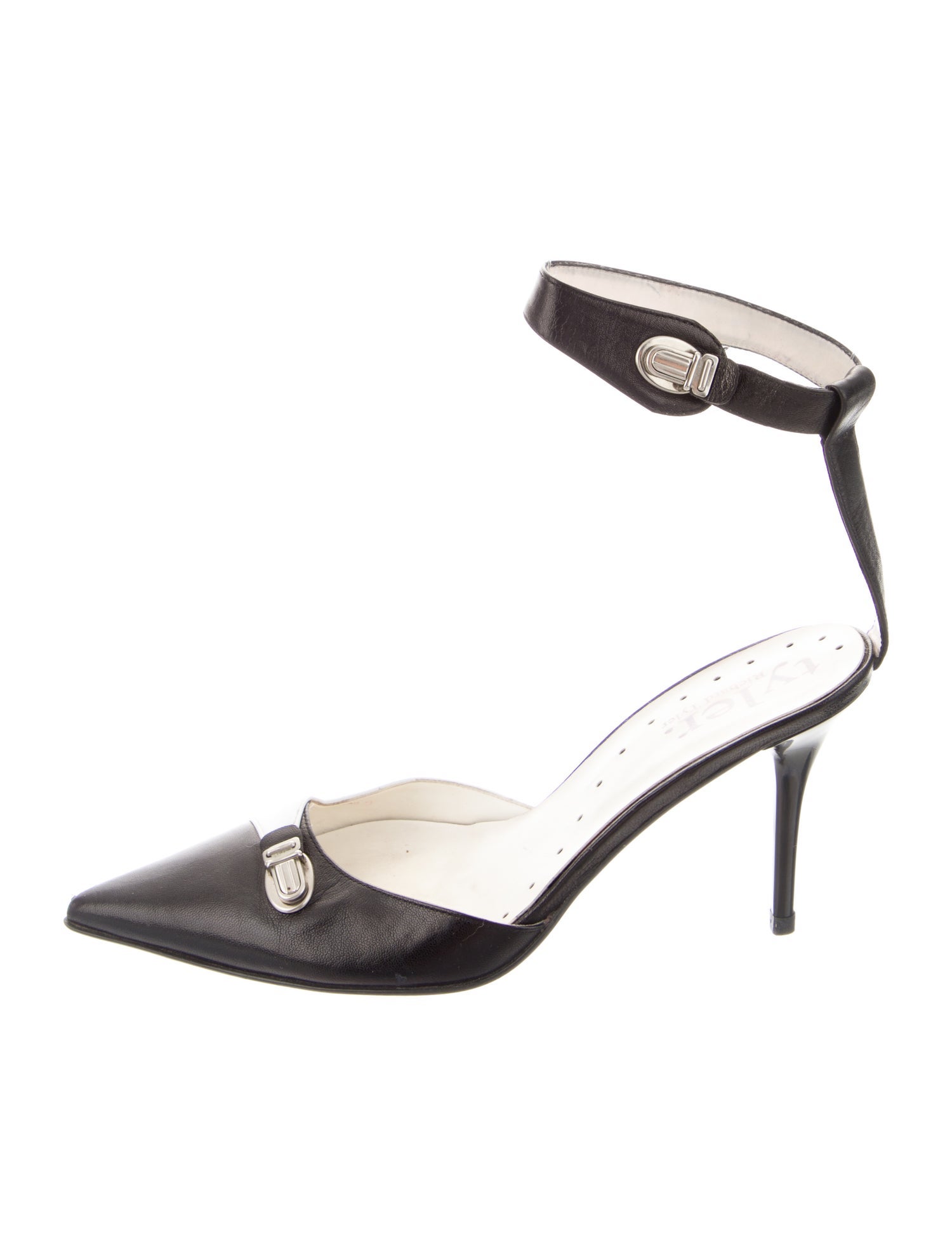 Tyler by Richard Tyler Leather Cutout Accent D'Orsay Pumps