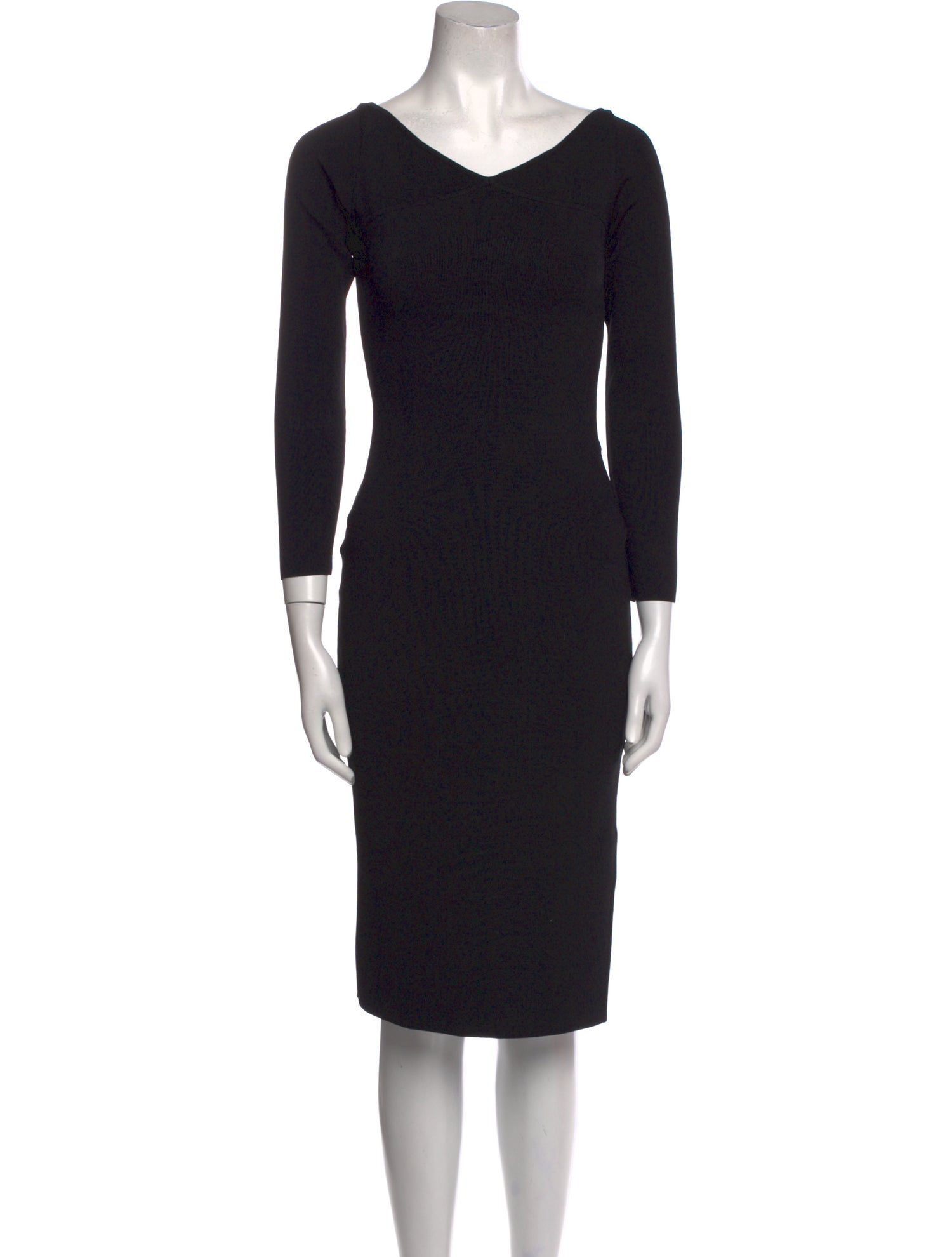 Richard Tyler Vintage V-Neck Midi Length Dress