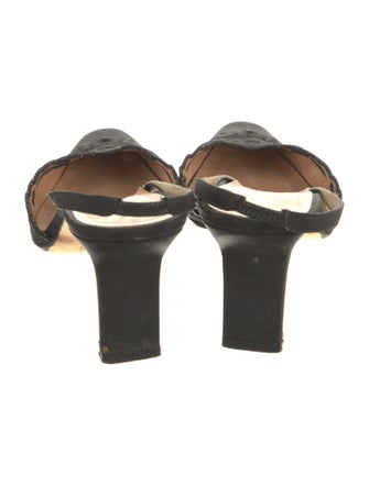 Richard Tyler Suede Patterned Slingback Pumps