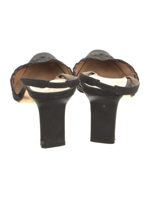 Richard Tyler Suede Patterned Slingback Pumps