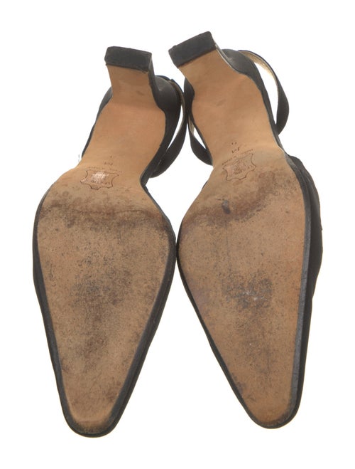 Richard Tyler Suede Patterned Slingback Pumps