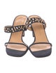Richard Tyler Canvas Beaded Accents Slides