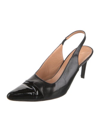 Richard Tyler Leather Slingback Pumps