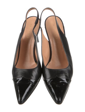 Richard Tyler Leather Slingback Pumps