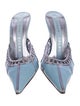 Richard Tyler Satin Printed Mules