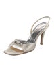 Richard Tyler Satin Crystal Embellishments Slingback Sandals