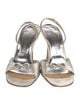 Richard Tyler Satin Crystal Embellishments Slingback Sandals